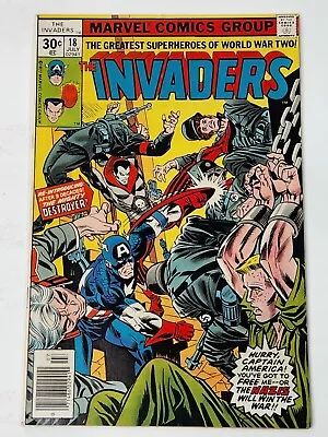 Buy Invaders 18 NEWSSTAND 1st App The Destroyer, Becomes 2nd Union Jack Bronze 1977 • 15.98£