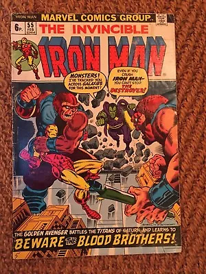 Buy Iron Man No 55. VG. 1st Thanos, Starfox & Drax Of Guardians Of Galaxy. Starlin. • 385£