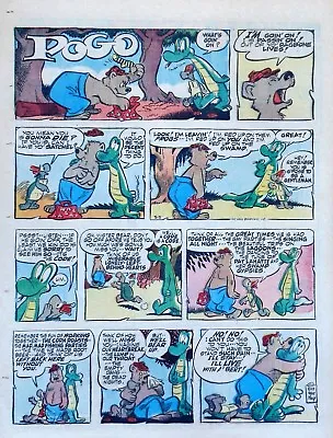 Buy Pogo By Walt Kelly - Large Full Tab Page Color Sunday Comic - March 3, 1957 • 3.15£