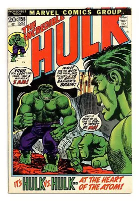 Buy Incredible Hulk #156 VG/FN 5.0 1972 • 38.38£