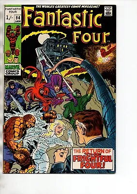 Buy Fantastic Four #94 - 1st Appearance Of Agatha Harkness & Ebony (the Cat) UKPV! • 110£