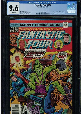 Buy Fantastic Four #176 Cgc 9.6 Near Mint+ 1976 Impossible Man Roy Thomas Jack Kirby • 118.39£