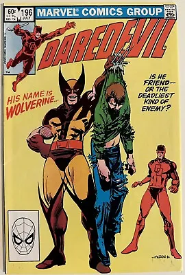 Buy Daredevil #196 VF (1983) 🔑: 1st Dark Wind, 1st Wolverine & Daredevil Team-up • 19.79£