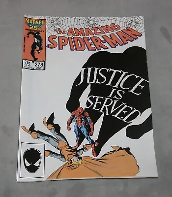 Buy The Amazing Spider-Man #278 (1986) Marvel Key Issue “Death Of Wraith” High Grade • 7.99£
