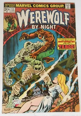 Buy Werewolf By Night 13 Marvel Comics 1974 1st Appearance Topaz & Taboo • 16.22£