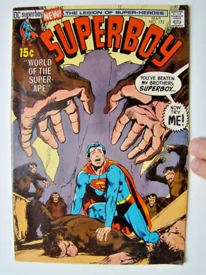 Buy Superboy #172 Neal Adams Cover Art 1st Appearance Origin Yango Super Ape 1971 VG • 4.72£