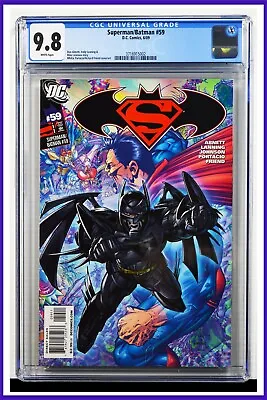 Buy Superman Batman #59 CGC Graded 9.8 DC June 2009 White Pages Comic Book • 99.94£