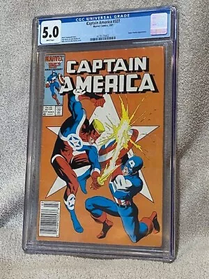 Buy Captain America #327 CGC Graded 5.0 3/87 1987 Marvel Comics Newsstand Edition • 55.30£