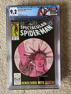 Buy Spectacular Spider-Man #140 CGC 9.2 WP Marvel 1988 Liberty Cover Custom Label! • 52.03£