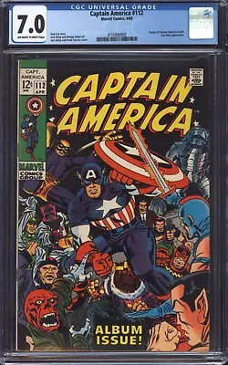 Buy CAPTAIN AMERICA #112 (1969) CGC 7.0 / Marvel Comics / Iron Man Appearance! • 99.90£
