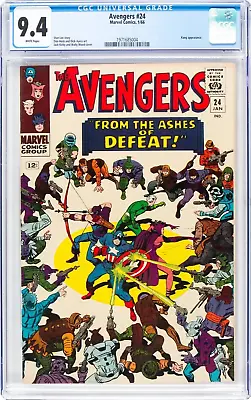 Buy Avengers #24 (1966) CGC 9.4 ❄️ WHITE Pages! ❄️2d App Of Ravonna Renslayer! • 236.50£