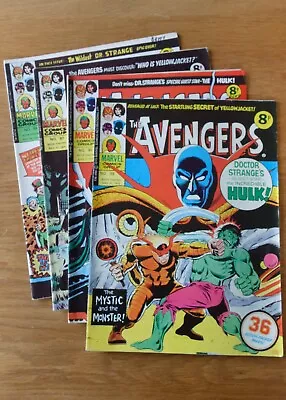 Buy Marvel Comics UK Weekly The Avengers #87 #88 #89 #90 Original  1975 • 2£