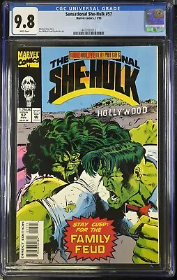 Buy Sensational She-Hulk #57 CGC 9.8 Battle Vs Hulk Family Business 1993 Marvel MCU • 142.97£