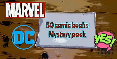 Buy Marvel & D.C Mystery Comic Box (Pack) 50 X Comic Books 😲😜🤪🤤🤘🤘 • 40£