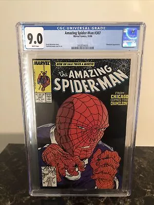 Buy Amazing Spider-Man #307 CGC 9.0 VF/NM Todd McFarlane Cover And Art WHITE PAGES • 71.49£