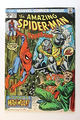 Buy The Amazing Spider-man #124 The Mark Of The Man-wolf! • 71.24£