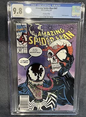 Buy Amazing Spiderman 347 CGC 9.8 NEWSSTAND-RARE-Venom! Awesome Cover! • 810.92£
