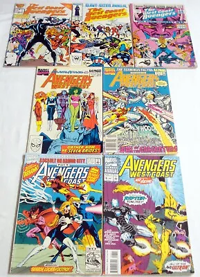 Buy 7 Marvel West Coast Avengers Annuals #1, #2, #3 #4, #5, #7, #8 Fine- 1987-1993 • 8£