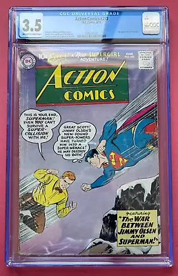 Buy Action Comics #253 (DC, 6/59) CGC 3.5 VG- 2nd App Supergirl 🔑 • 216.84£
