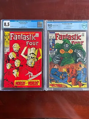 Buy Fantastic Four #75 & #86 CGC 8.5 & CBCS 9.0 Silver Surfer And Galactus App • 343.91£