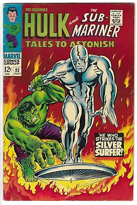 Buy TALES TO ASTONISH #93 F/VF 7.0 KEY ISSUE 1st Surfer X-Over! Classic Kirby Cover • 240.18£