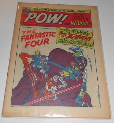 Buy POW! No.56 Odhams / Marvel UK 1968 FANTASTIC FOUR 28 X-Men Spider-man HIGH GRADE • 80£