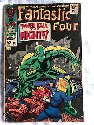 Buy Fantastic Four 70 (1968) Vs Mad Thinker Robot. Jack Kirby Art, Cents • 7.99£