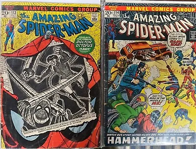 Buy Amazing Spider-Man Marvel Comics Lot Of 2 Issues # 113 & 114 G/VG Key 1972 • 39.38£