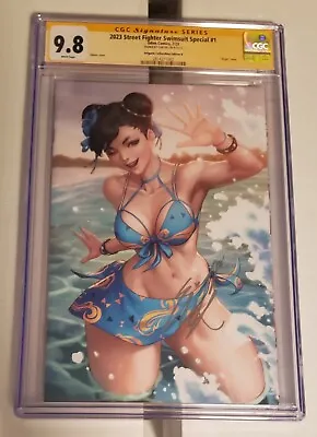 Buy STREET FIGHTER SWIMSUIT SPECIAL #1 CGC 9.8 SS Blue Virgin Signed By Ejikure • 166.50£