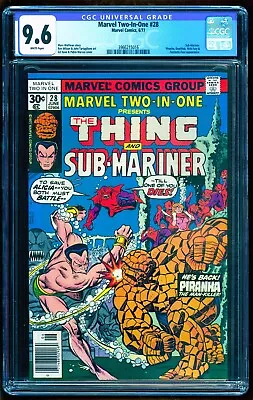 Buy MARVEL TWO IN ONE 28 CGC 9.6 SUB-MARINER V THING 💎 1 Of 8 And Nice As Any 9.8 • 119.13£