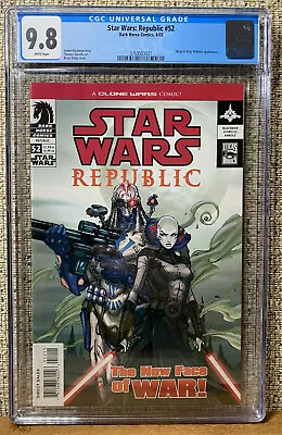 Buy Star Wars Republic #52 Cgc 9.8 White - 1st App Durge / Asajj Ventress Cover • 102.77£