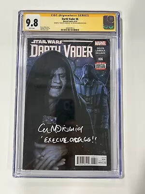 Buy Darth Vader Star Wars 6 Cgc 9.8 SS Sign Ian Mcdiarmid Quote Execute Order 66 • 794.34£