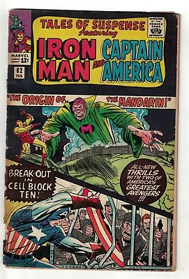 Buy Marvel Comics Tales Of Suspense 62  Iron Man Origin Mandarin  2.5 G+ Avengers   • 32.99£