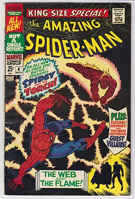 Buy Amazing Spider-Man Annual #4 (FN-) The Web & The Flame - 1967 • 23.62£
