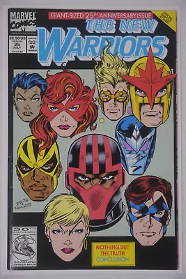 Buy THE NEW WARRIORS #25 Giant Size Anniversary Issue Die Cut Cover 1992 MARVEL • 11.19£