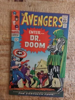 Buy The AVENGERS # 25 DR. DOOM COVER-STORY- FANTASTIC FOUR- CENTS 1966 KEY FINE+ • 150£