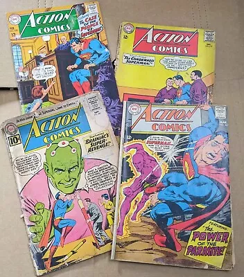 Buy Action Comics Silver Age Lot Of 4 Braniac Cover 280 2nd Parasite 361 Vintage DC • 35.58£