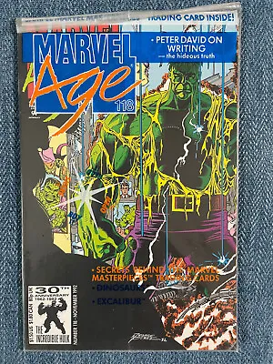 Buy Marvel Age #118 Marvel Comics VF/NM 1992 Sealed Polybag W/ Card Incredible Hulk • 1.58£