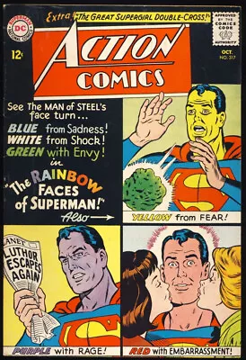 Buy ACTION COMICS #317 1964 FN- SUPERMAN  Superman's Rainbow Face  RED KRYPTONITE • 19.73£