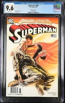 Buy Superman #685 CGC 9.6 HTF Rare Modern Newsstand Variant - Alex Ross Cover - 2009 • 119.92£