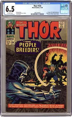 Buy Thor #134 CGC 6.5 1966 3967336002 1st App. High Evolutionary, Man-Beast • 128.10£
