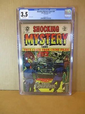 Buy Shocking Mystery Cases 59 CGC 3.5 LB Cole SKULL & BLOOD Surreal💀1954 Star Crime • 562.95£