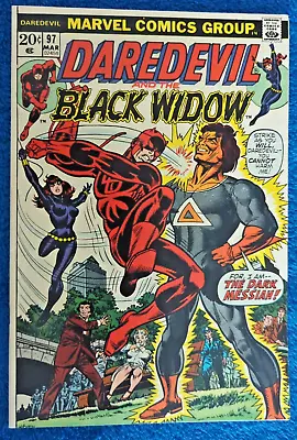 Buy Daredevil Vol 1 #97, Marvel. 1973. Black Widow!! Dark Messiah!! 8.5very Fine+!! • 24.13£
