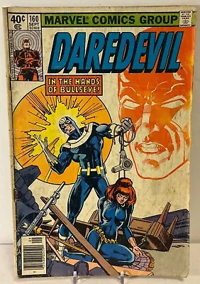 Buy DAREDEVIL 160 In The Hands Of Bullseye Newsstand Marvel Comics 1979 Low Grade • 1.96£