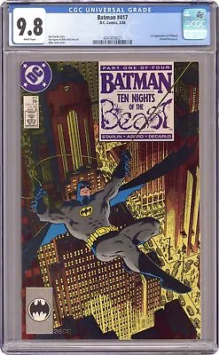 Buy Batman #417 CGC 9.8 1988 4347876021 • 161.69£