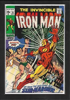 Buy Iron Man #25 (1970): Iron Man Vs Sub-Mariner Cover And Story! Bronze Age! FN-! • 27.25£