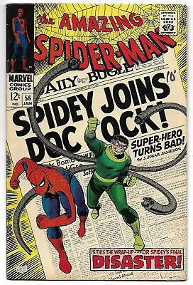 Buy AMAZING SPIDER-MAN (1963 Series) #56 FINE (6.0) DISASTER DOC OCK • 44.99£