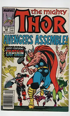 Buy Mighty Thor #390 1st Captain America Weilding Mjolnir Hammer Marvel Newsstand • 23.83£