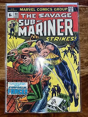 Buy The Savage Sub-Mariner 68. 1974. 1st Appearance Of Force. Key Issue. VG+ • 2.99£