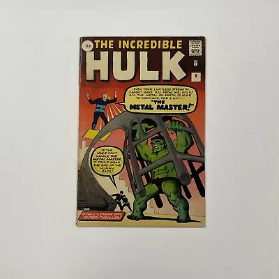 Buy Incredible Hulk #6 1963 FN 1st Metal Master & Teen Brigade Pence Copy • 850£